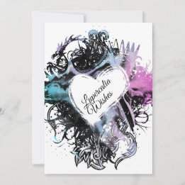 Cartão De Festividades Bright Marble Heart Lupercalia Valentine's