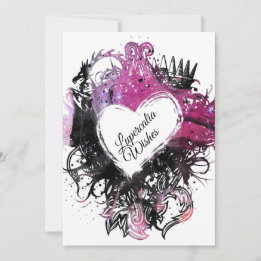 Cartão De Festividades Bright Pink Marble Heart Lupercalia Valentine's