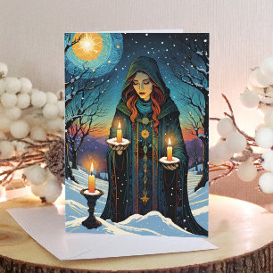 Cartão De Festividades Brigid Imbolc Candlemas Floresta Celta