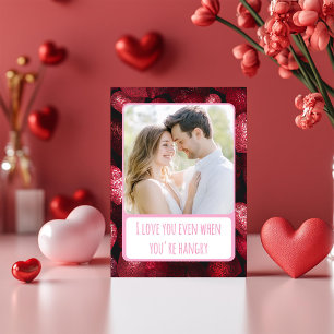 Cartão De Festividades Brilhante Espelhante Amor Você Quando Está Com Fom