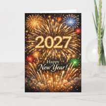 Brilhantes Fogos de Artifício Dourados Feliz Ano N