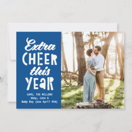 Cartão De Festividades Brilho Azul Extra Alegria Este Ano Bebê