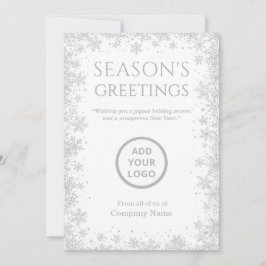 Cartão De Festividades Brilho Branco de Inverno