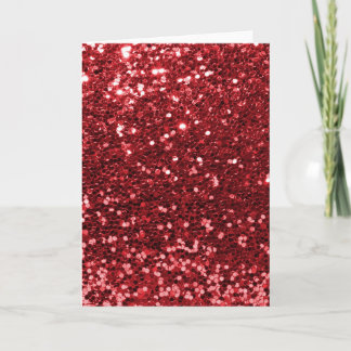 Cartão De Festividades Brilho vermelho do falso
