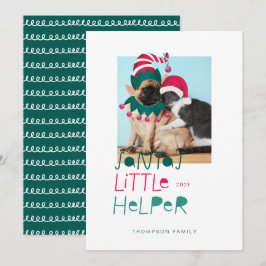 Cartão De Festividades Brincadeira Pet Natal Santas Pequeno Elfo e Papais