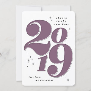 Cartão De Festividades Brinde ao ano novo ousado 2019 multi foto