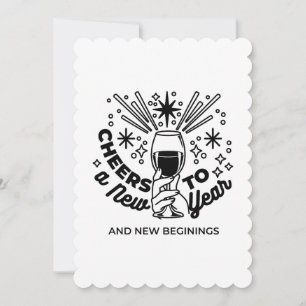 Cartão De Festividades Brinde ao Design de Celebração do Ano Novo