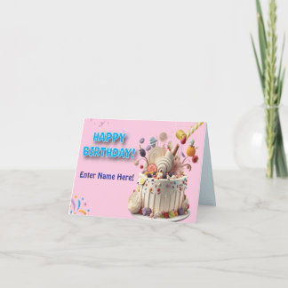 Cartão De Festividades Brinde Feliz de Aniversário