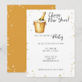Cartão De Festividades Brindemos à Festa de Ano Novo