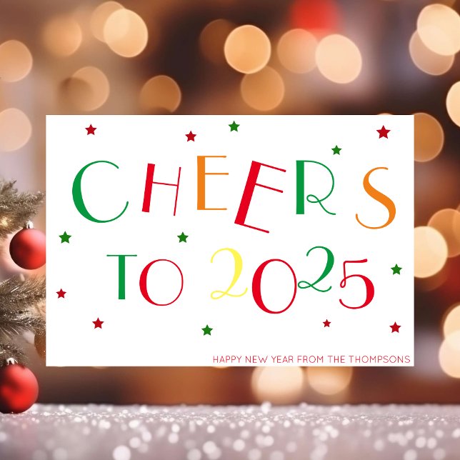 Cartão De Festividades Brindemos ao ano de 2025 (Criador carregado)