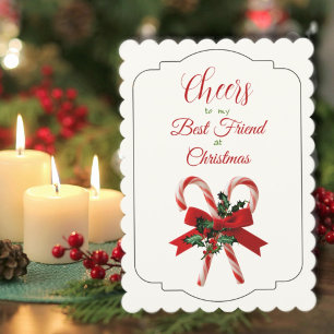Cartão De Festividades Brindes de Natal Amigo Cana de Açúcar