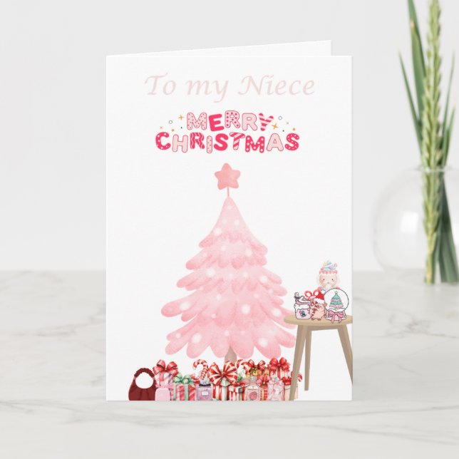 Cartão De Festividades Brinquedo Feliz de Natal Niece (Frente)