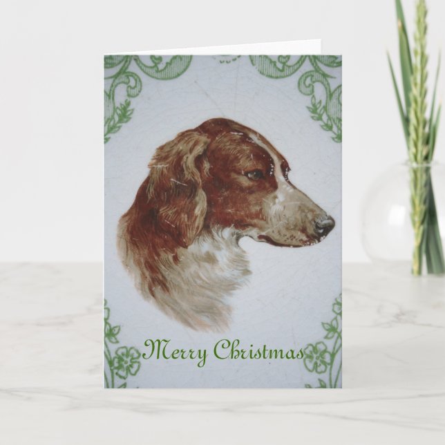 Cartão De Festividades Brittany Spaniel Christmas (Frente)