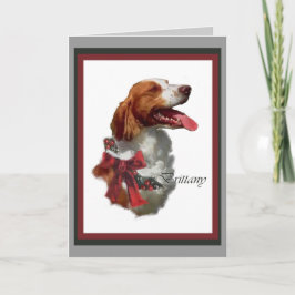 Cartão De Festividades Brittany Spaniel Christmas Cards