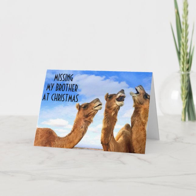 CARTÃO DE FESTIVIDADES BROTHE=SINGING THE BLUES-MISS U AT CHRISTMAS TIME! (Frente)