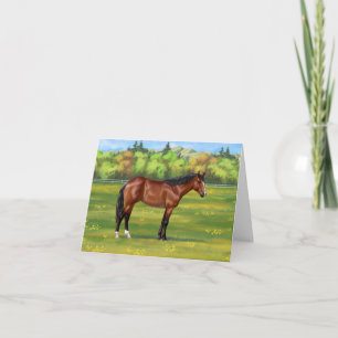 Cartão De Festividades Brown Bay Quarter Horse