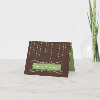 Cartão De Festividades Brown chic icicles Christmas holiday business logo