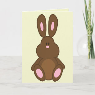 Cartão De Festividades Brown Easter Bunny Greeting Card