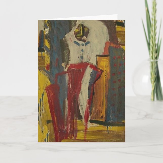 Cartão De Festividades Brown Snowman (Frente)