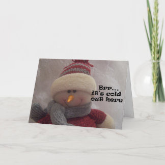 Cartão De Festividades Brr...Snowman Greeting Cards