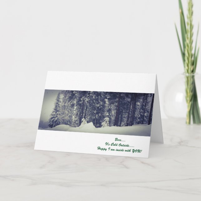 Cartão De Festividades Brrr....É uma placa de anotação externa a frio (Frente)