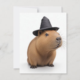 Cartão De Festividades Bruxa Capivara Fofa