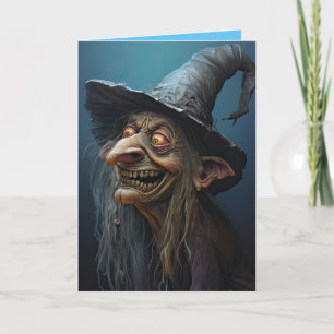 Cartão De Festividades Bruxa Feia