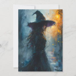 Cartão De Festividades Bruxa Má Feiticeira Aquarela