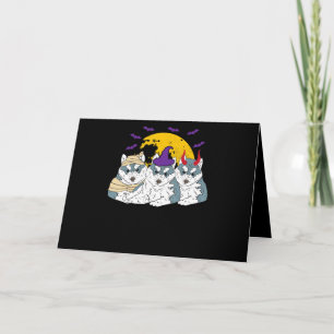 Cartão De Festividades Bruxa múmia cachorro husky siberiano   presente de