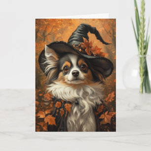 Cartão De Festividades Bruxa Papillion de Halloween
