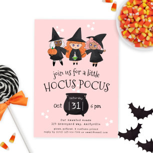 Cartão De Festividades Bruxas Bonitas Convidam Festa de Pocus Halloween