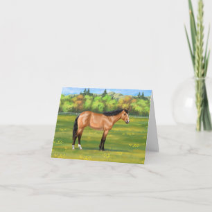 Cartão De Festividades Buckskin Dun Quarter Horse