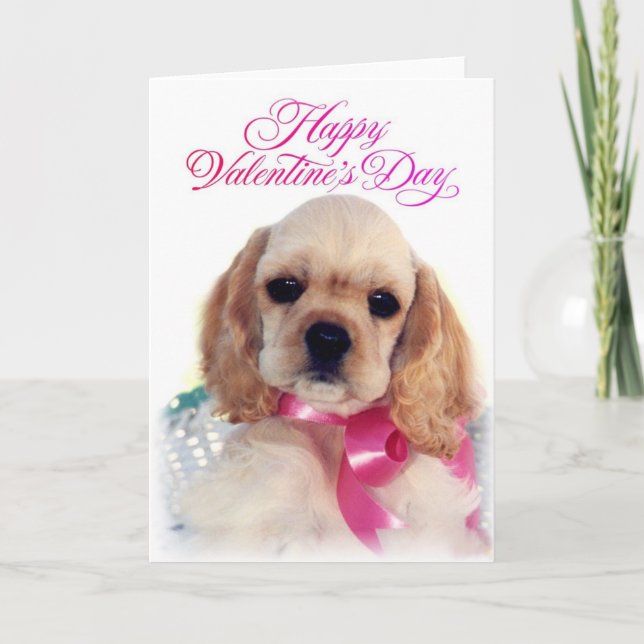 Cartão De Festividades Buff Cocker puppy (Frente)