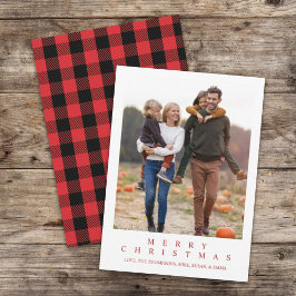 Cartão De Festividades Buffalo Clássico Verificar Feliz Foto de Natal