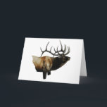 Cartão De Festividades Bull Elk Painting on customizable products<br><div class="desc">(multiple products selected) oil painted by  David Paul Bull Elf Figure</div>