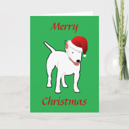 Cartão De Festividades Bull Terrier Christmas Card