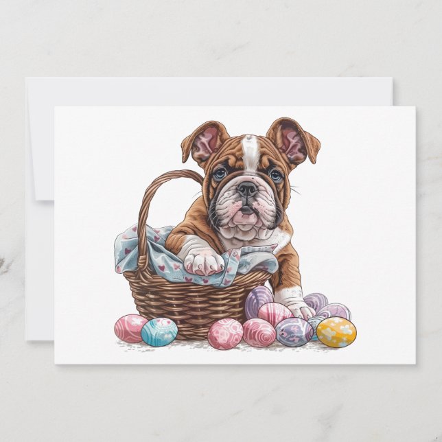 Cartão De Festividades Bullets Ingleses da páscoa (Frente)