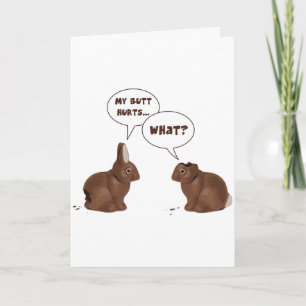 Cartão De Festividades Bumbum De Coelhos De Coelhinho De Páscoa De Choco