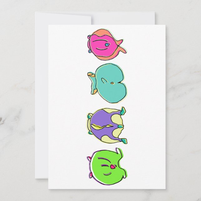 Cartão De Festividades Bumbuns Coloridos de Hamster (Frente)