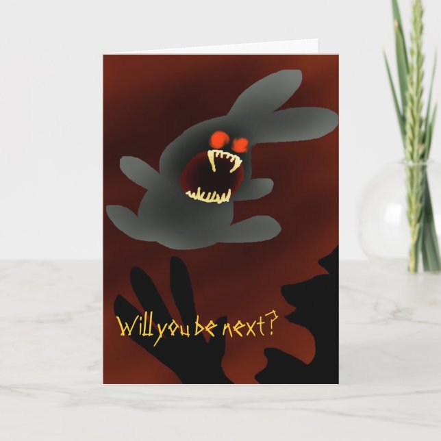 Cartão De Festividades Bunny-Attack (Frente)