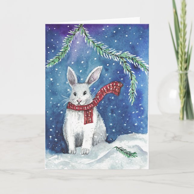 Cartão De Festividades Bunny holiday card (Frente)