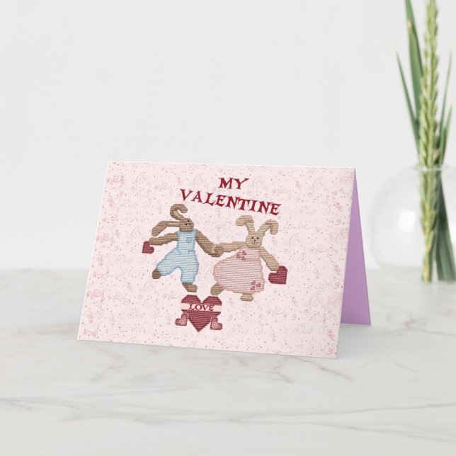 CARTÃO DE FESTIVIDADES BUNNY LOVE VALENTINE (Frente)