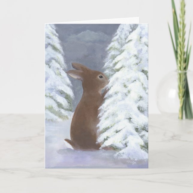 Cartão De Festividades Bunny Winter Card (Frente)