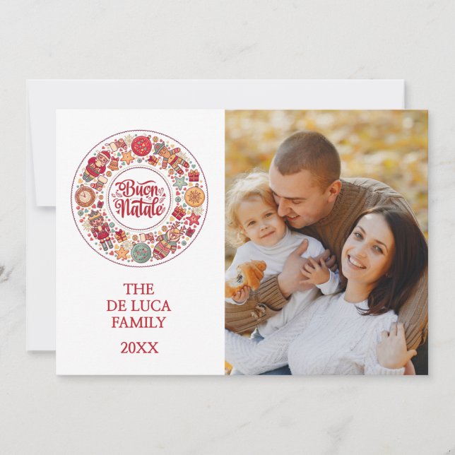 Cartão De Festividades Buon Natale (Frente)