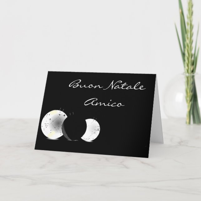 CARTÃO DE FESTIVIDADES BUON NATALE AMICO-MERRY CHRISTMAS FRIEND (Frente)