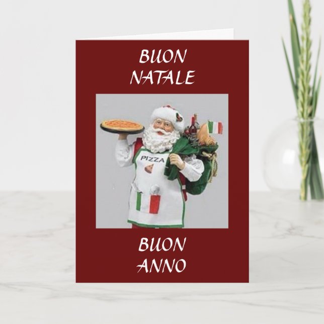 CARTÃO DE FESTIVIDADES BUON NATALE / BUON ANNO ITALIANO PAPAIS NOEIS (Frente)