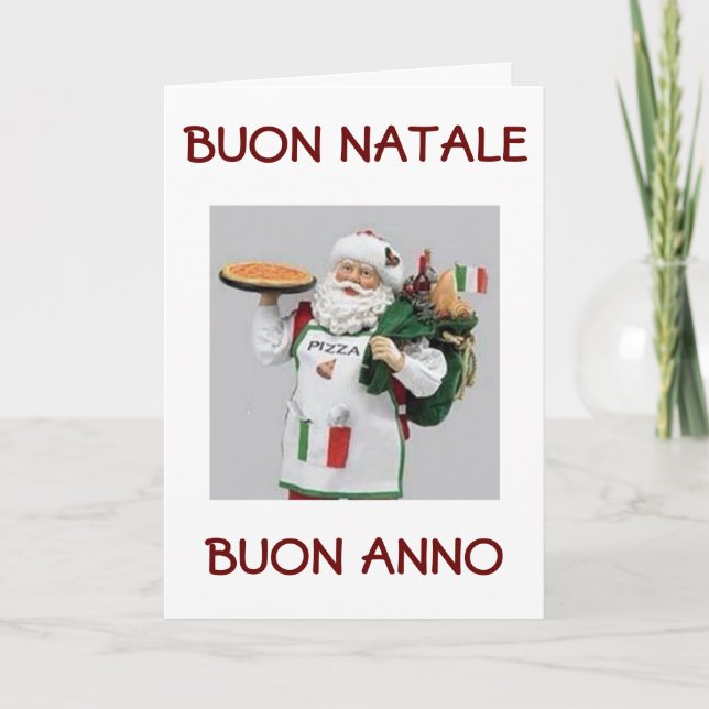 CARTÃO DE FESTIVIDADES BUON NATALE / BUON ANNO ITALIANO PAPAIS NOEIS (Frente)