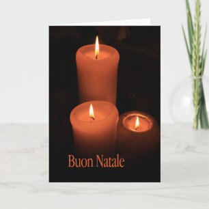 Cartão De Festividades Buon Natale Burning candles natal