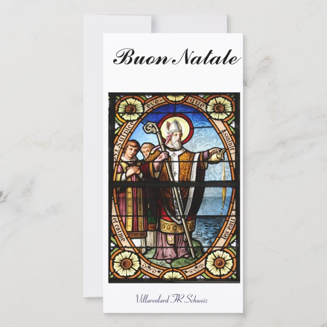 Cartão De Festividades Buon Natale Fotokarte (Frente)