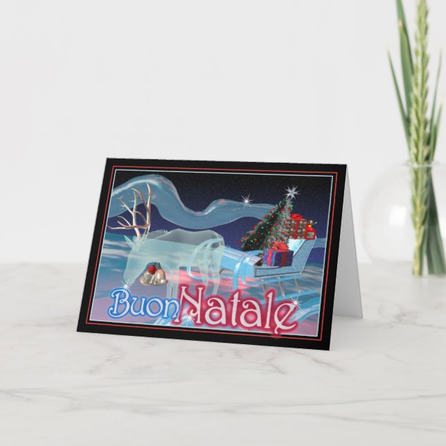Cartão De Festividades Buon Natale  -Merry Christmas (Frente)